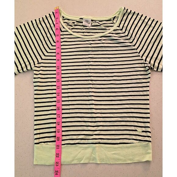 VS PINK Striped Long Sleeve Top Neon Yellow Green - Juniors XS - Picture 3 of 8